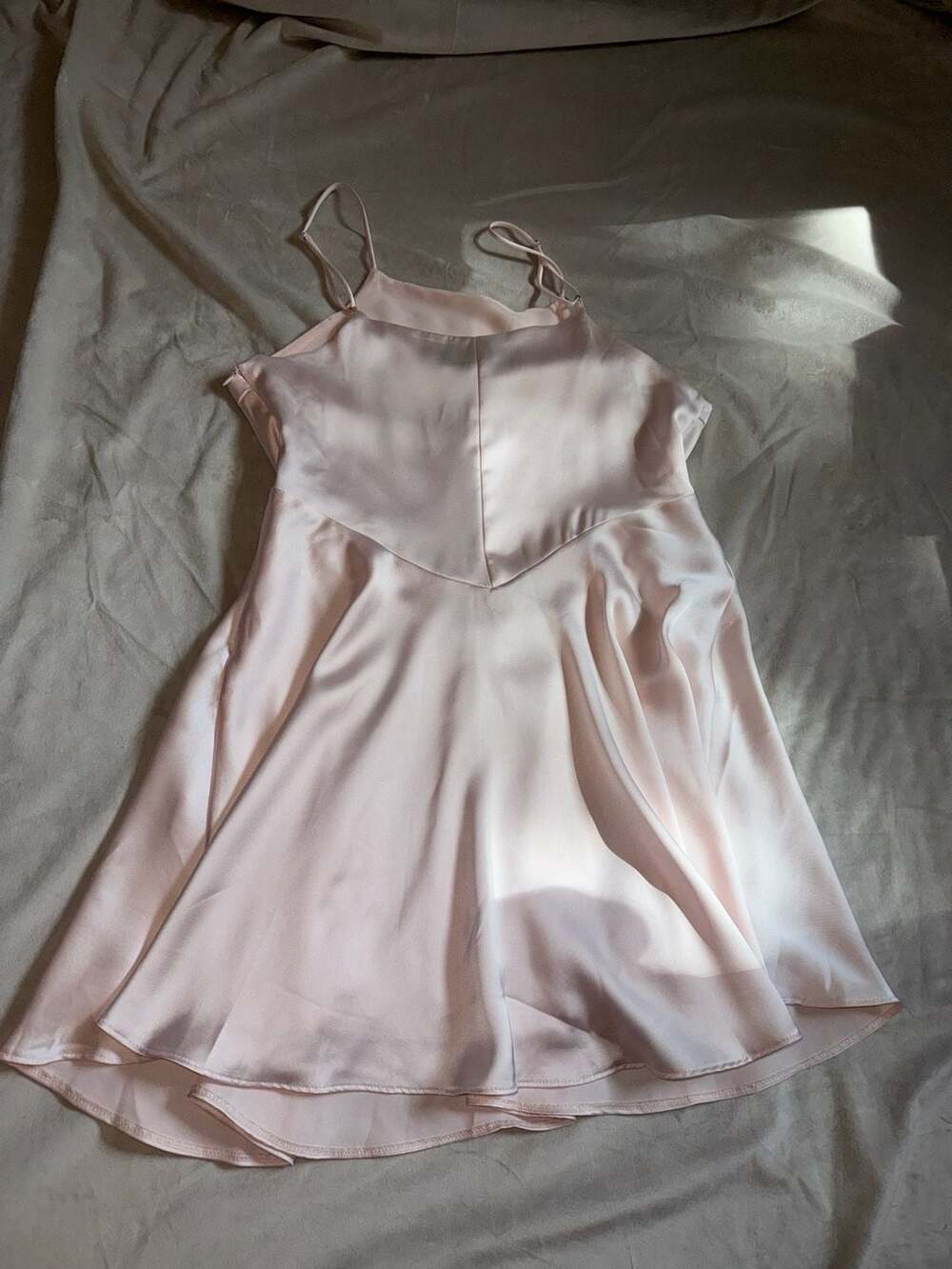 Zara Pink Satin Effect Slip Dress Mini